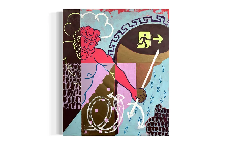 Image of Untitled by Eduard Rybalevskyi, size: 105x130cm, Painting medium, part of the Fragments of a myth series, priced at $800 (≈ 36,160 грн)