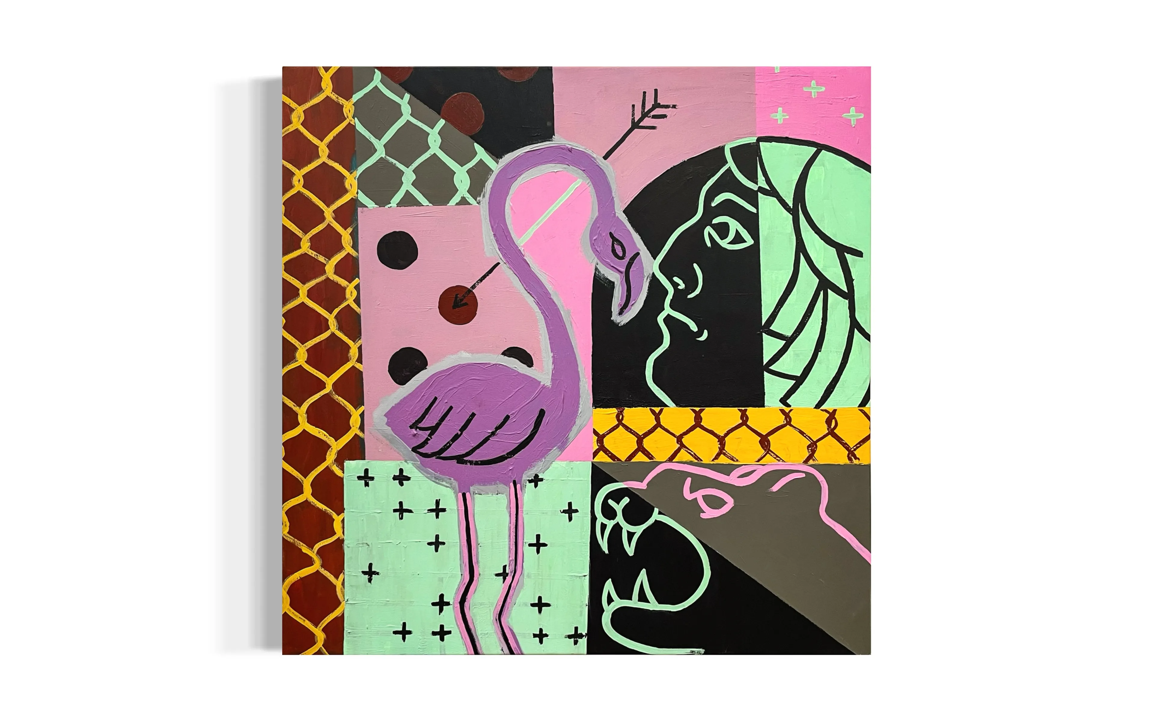 Image of Demand by Eduard Rybalevskyi, size: 90x90cm, Painting medium, part of the Fragments of a myth series, priced at $600 (≈ 27,120 грн)