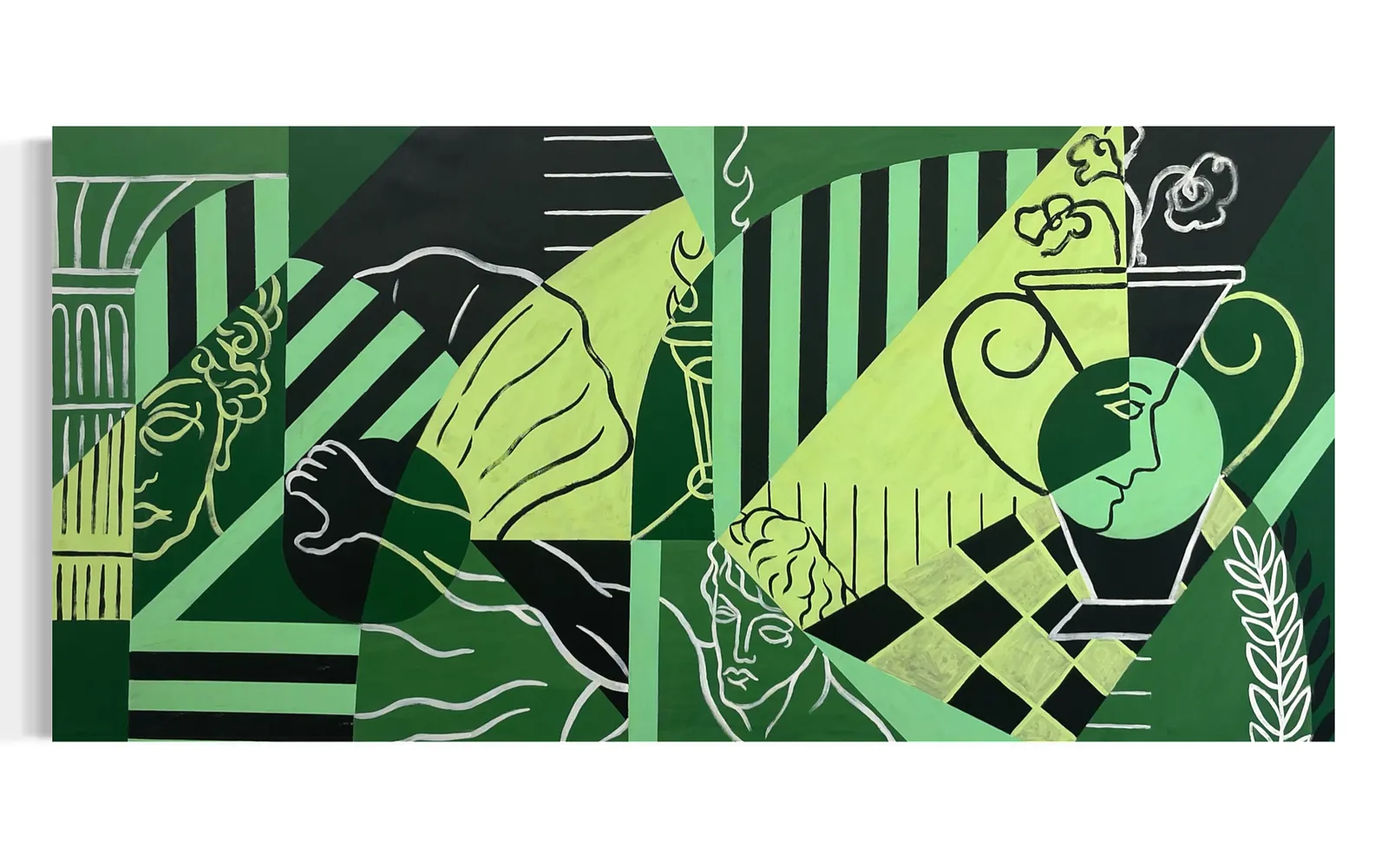 Image of What must be broken by Eduard Rybalevskyi, size: 200x95cm, Painting medium, part of the Fragments of a myth series, priced at $1200 (≈ 54,240 грн)