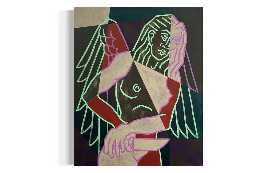 Image of Intensive cleansing by Eduard Rybalevskyi, size: 80x100cm, made of Canvas, acrylic, Painting medium, part of the Fragments of a myth series, priced at $700 (≈ 31,640 грн)