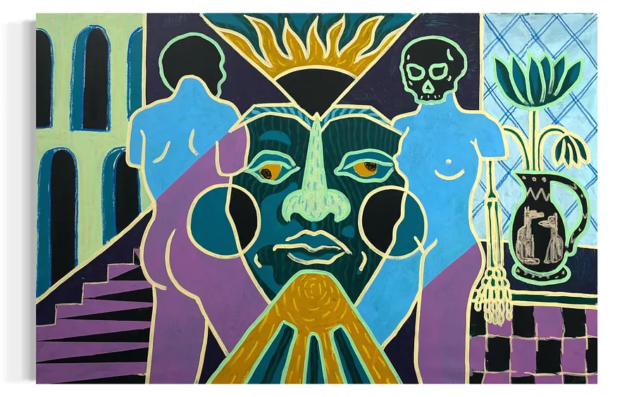 Image of Around by Eduard Rybalevskyi, size: 170x110cm, made of Canvas, acrylic, Painting medium, from Kyiv, part of the Fragments of a myth series, priced at $1100 (≈ 49,720 грн)